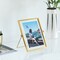 Modern Metal Floating Tabletop Photo Picture Frame with Glass Cover and Easel Stand